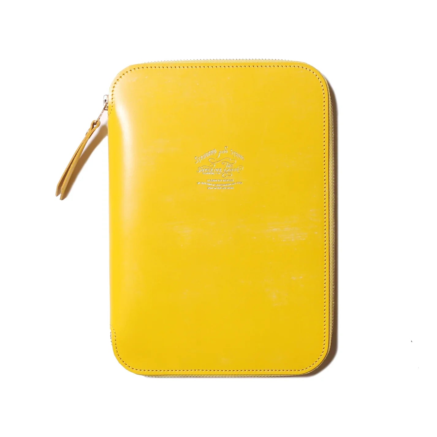 The Superior Labor Bridle Leather A5 Zip Organizer - Yellow