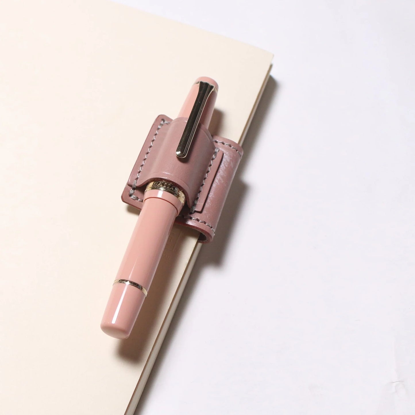 The Superior Labor Bridle Magnetic Leather Clip Pen Holder - Yellow