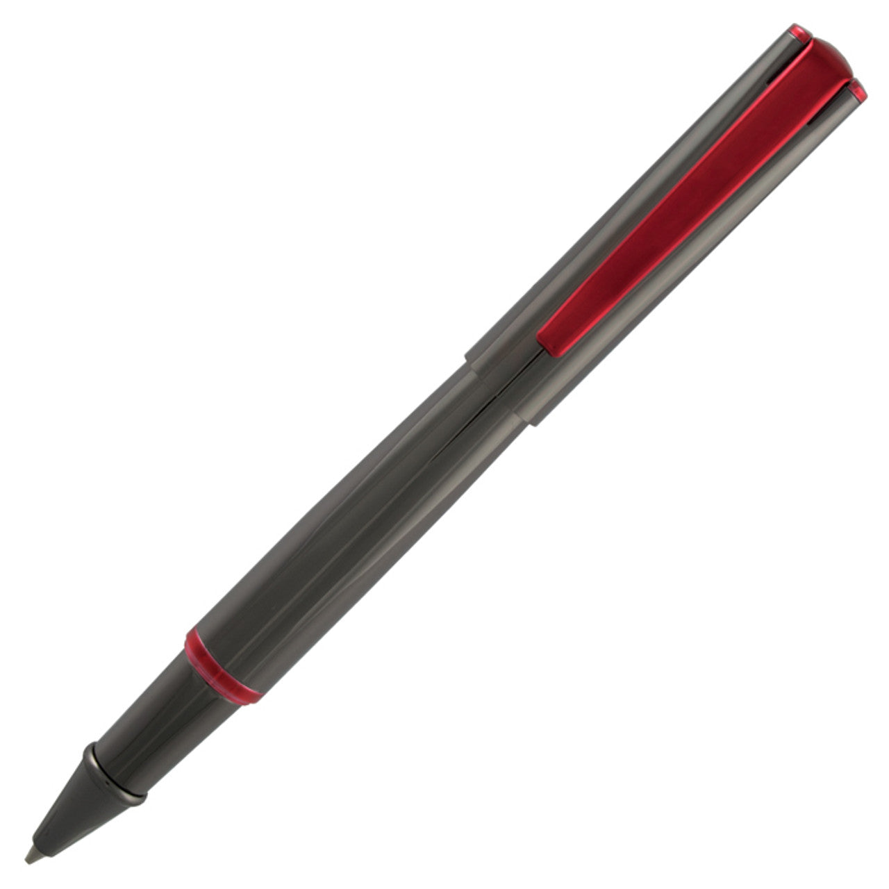Monteverde Impressa Rollerball - Gun Metal with Red Trim