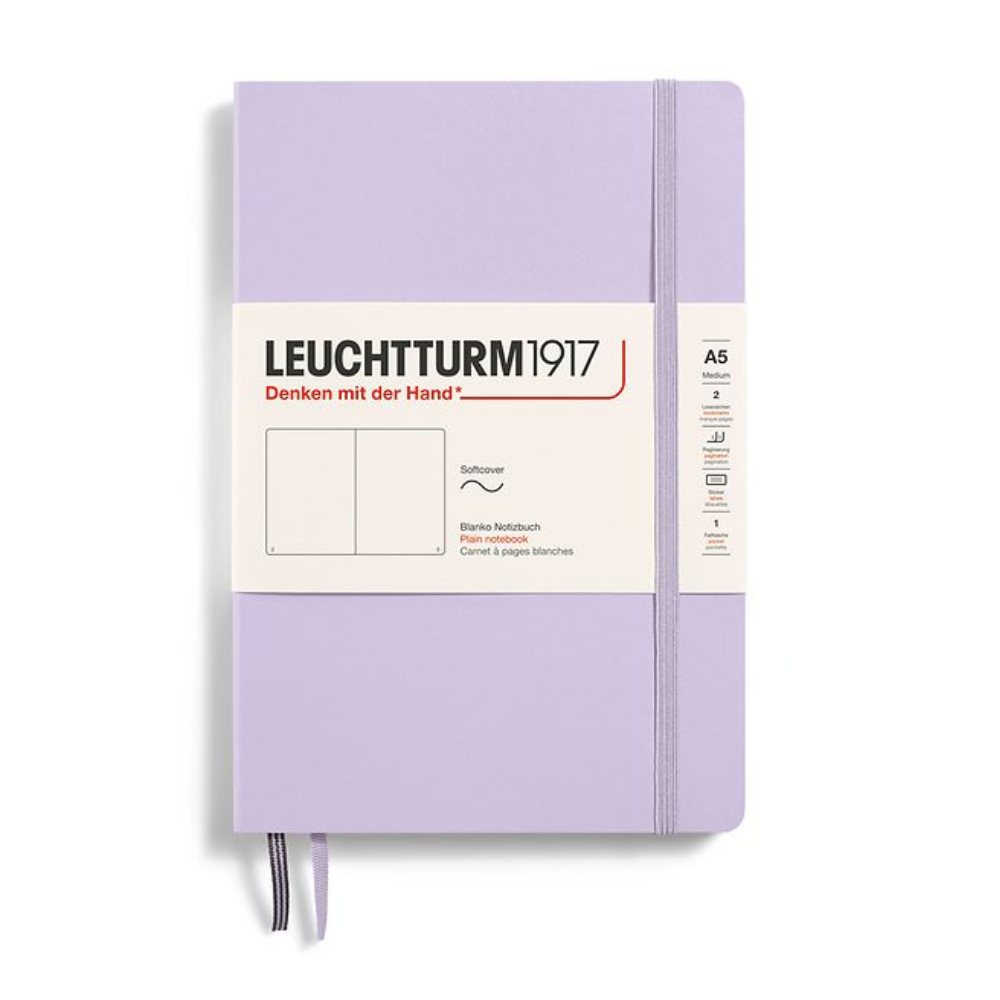Leuchtturm1917 A5 Medium Softcover Plain Notebook - Lilac
