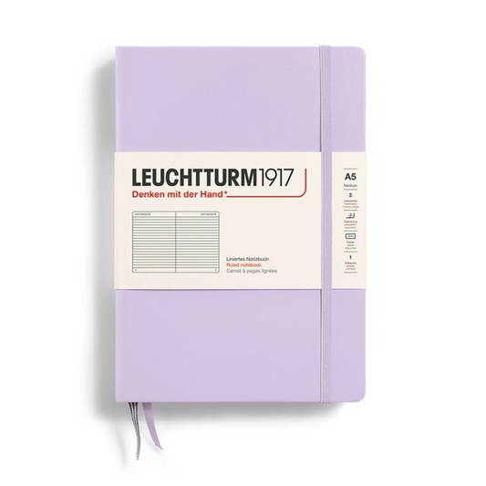 Leuchtturm1917 A5 Medium Hardcover Ruled Notebook - Lilac