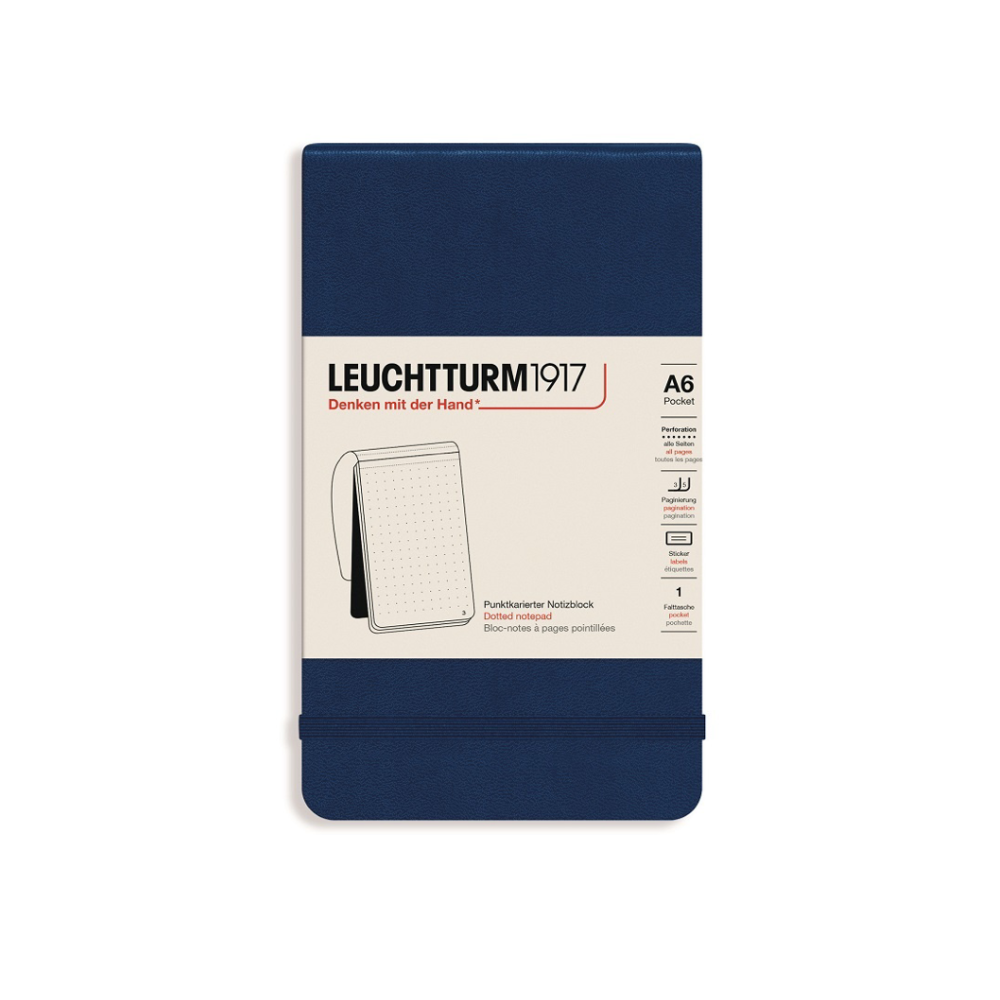 Leuchtturm1917 A6 Pocket Hardcover Dotted Notepad - Navy
