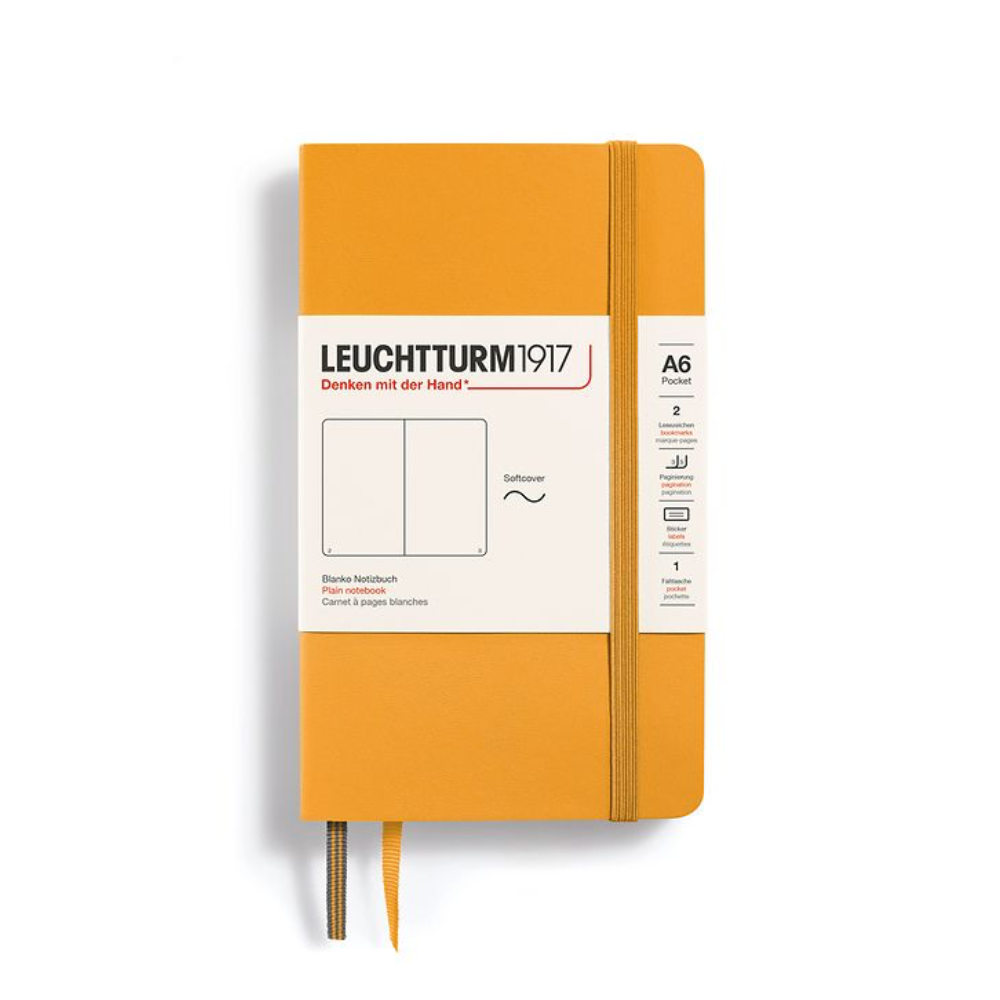 Leuchtturm1917 A6 Pocket Softcover Plain Notebook - Rising Sun