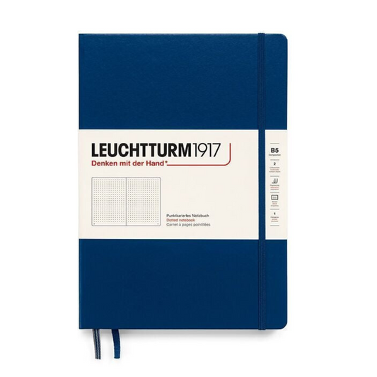Leuchtturm1917 Composition B5 Hardcover Dotted Notebook - Navy