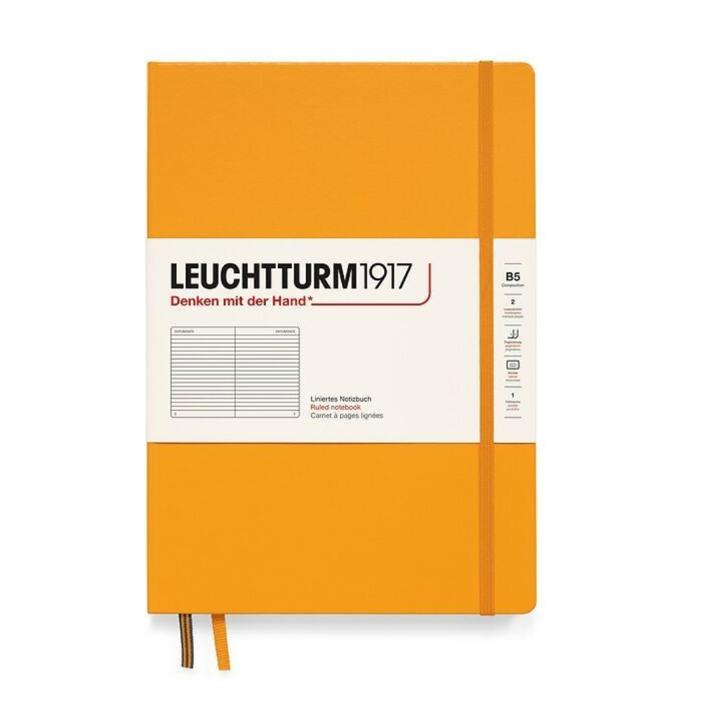 Leuchtturm1917 Composition B5 Hardcover Ruled Notebook - Rising Sun
