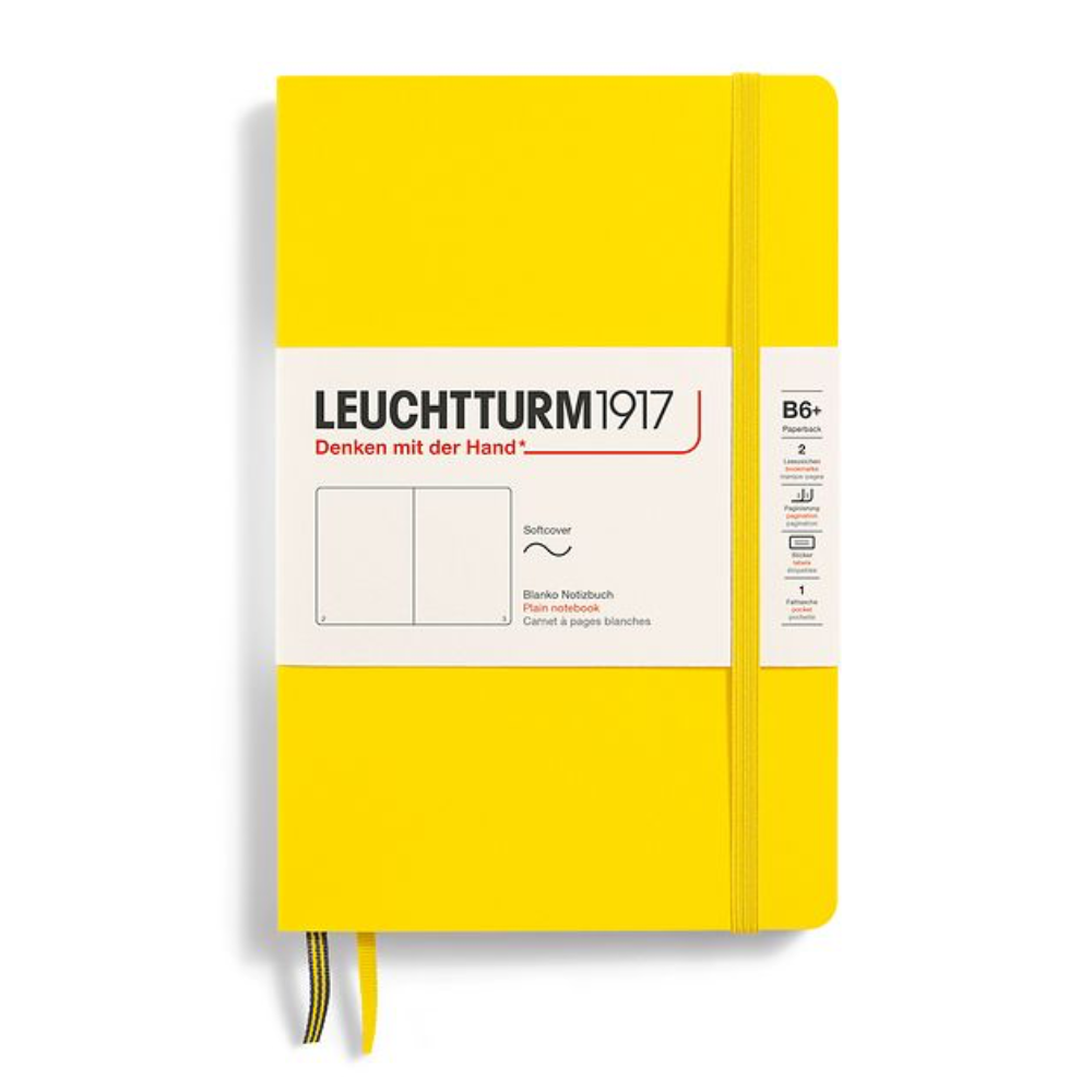 Leuchtturm1917 B6+ Paperback Softcover Plain Notebook - Lemon (Discontinued)