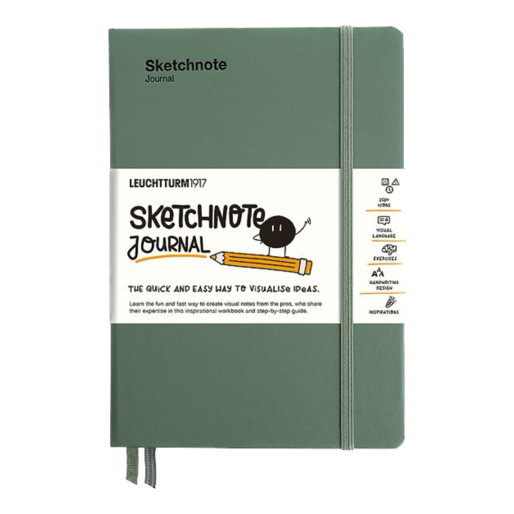 Leuchtturm1917 Sketchnote A5 Medium Hardcover Journal - Olive