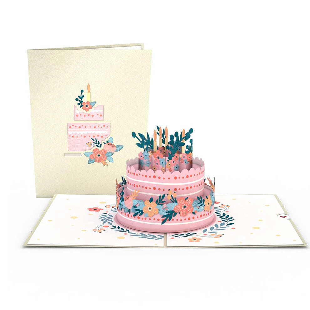 Lovepop Pop-Card - Floral Birthday Cake