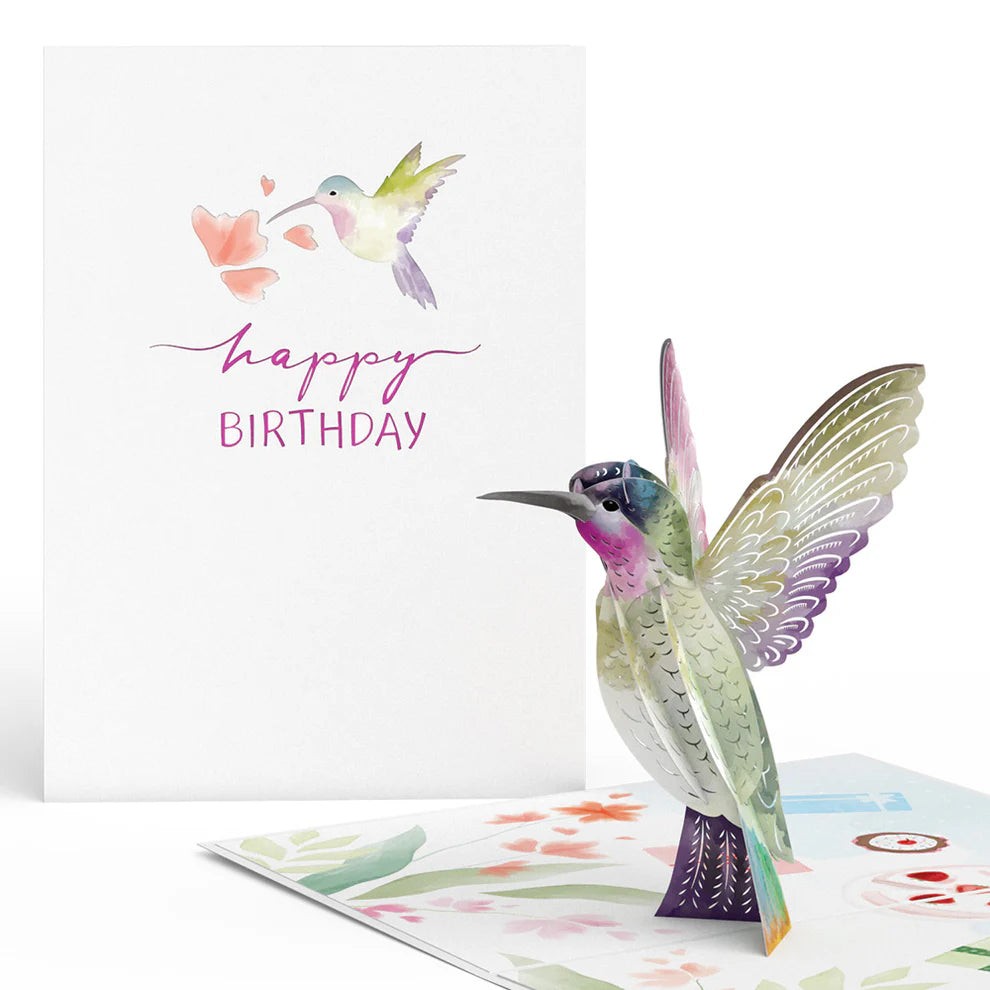 Lovepop Pop-Up Card - Birthday Hummingbird