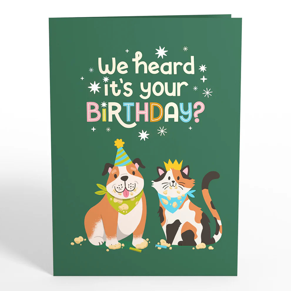 Lovepop Pop-Up Card - We Heard It's Your Birthday Dog and Cat