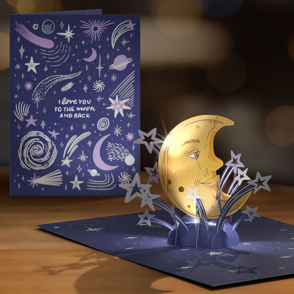 Lovepop Light-Up & Pop-Up Card - Love You to the Moon and Back