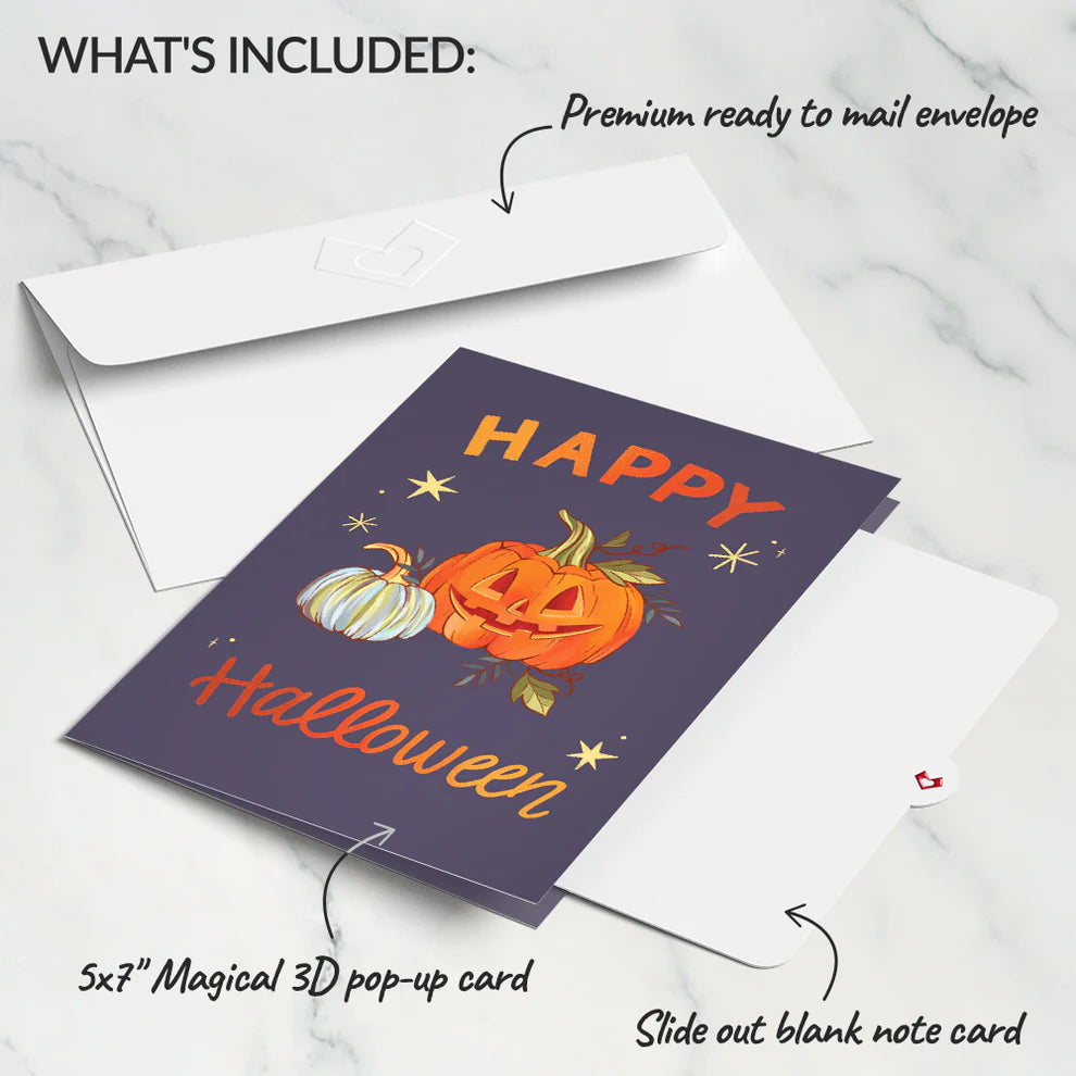 Lovepop Light-Up & Pop-Up Card - Happy Halloween Pumpkin