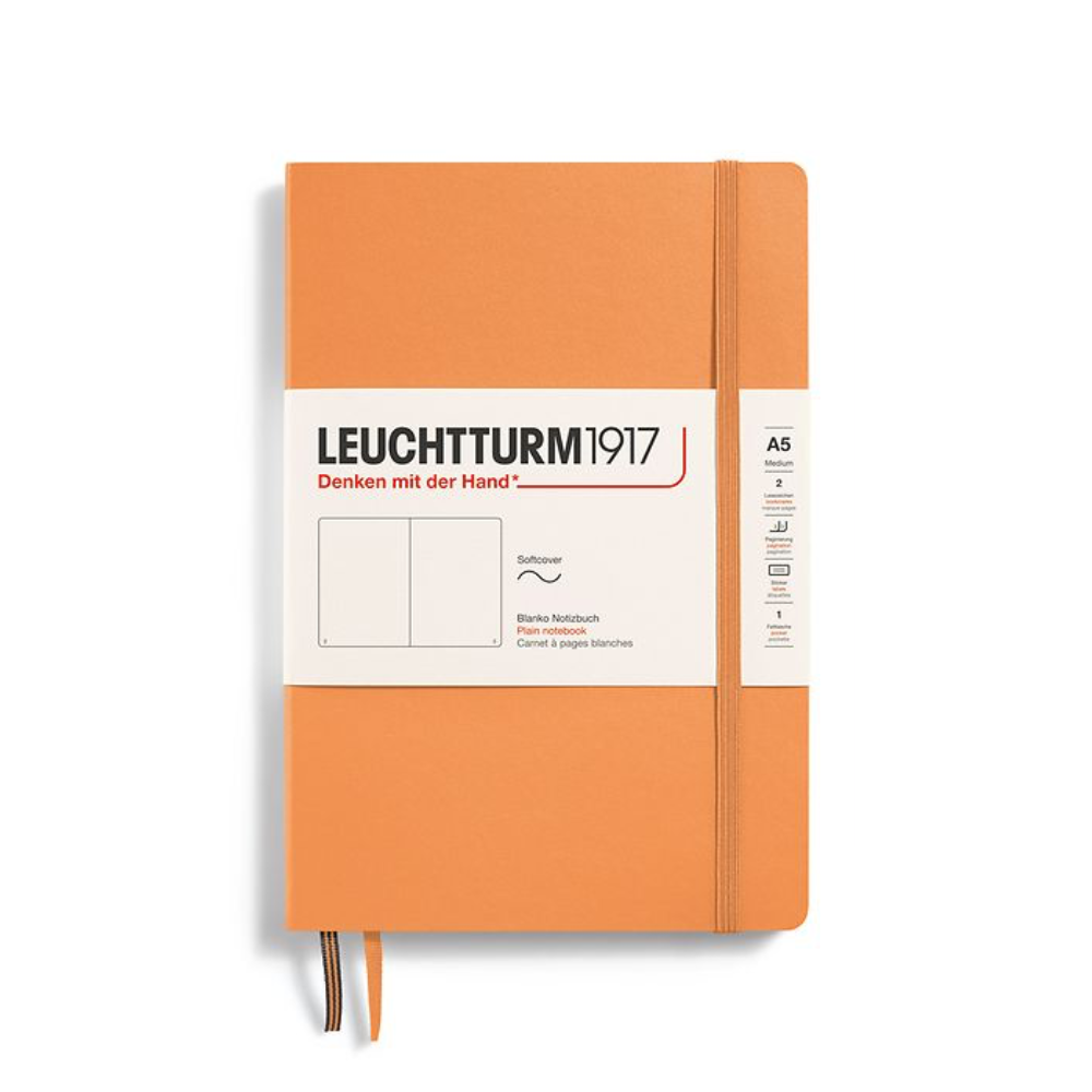 Leuchtturm1917 A5 Medium Softcover Plain Notebook - Apricot