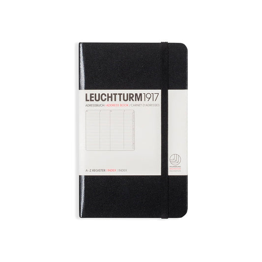 Leuchtturm1917 A6 Pocket Hardcover Address Book - Black