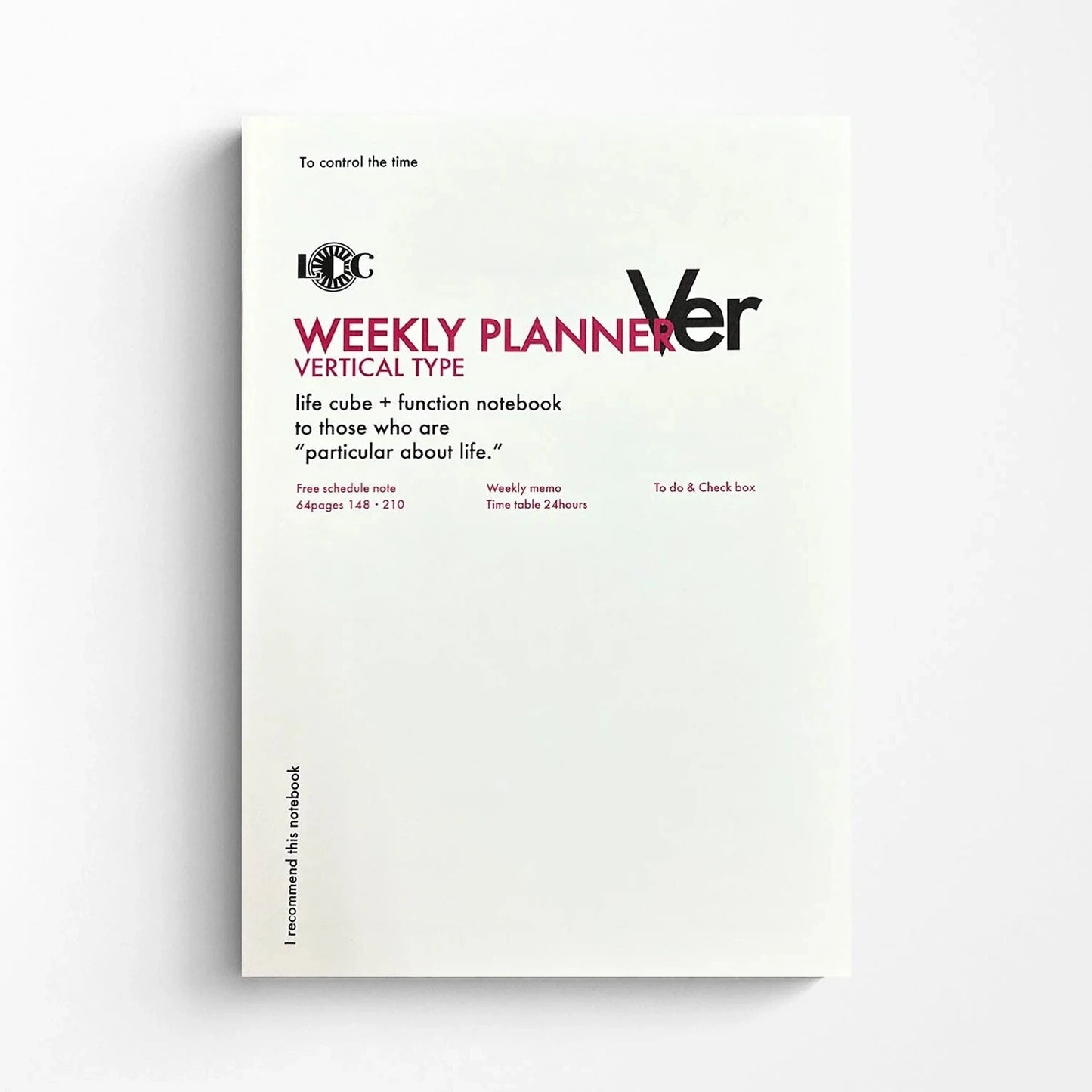 Luddite Function Notebook - Undated Vertical Weekly Planner (White)