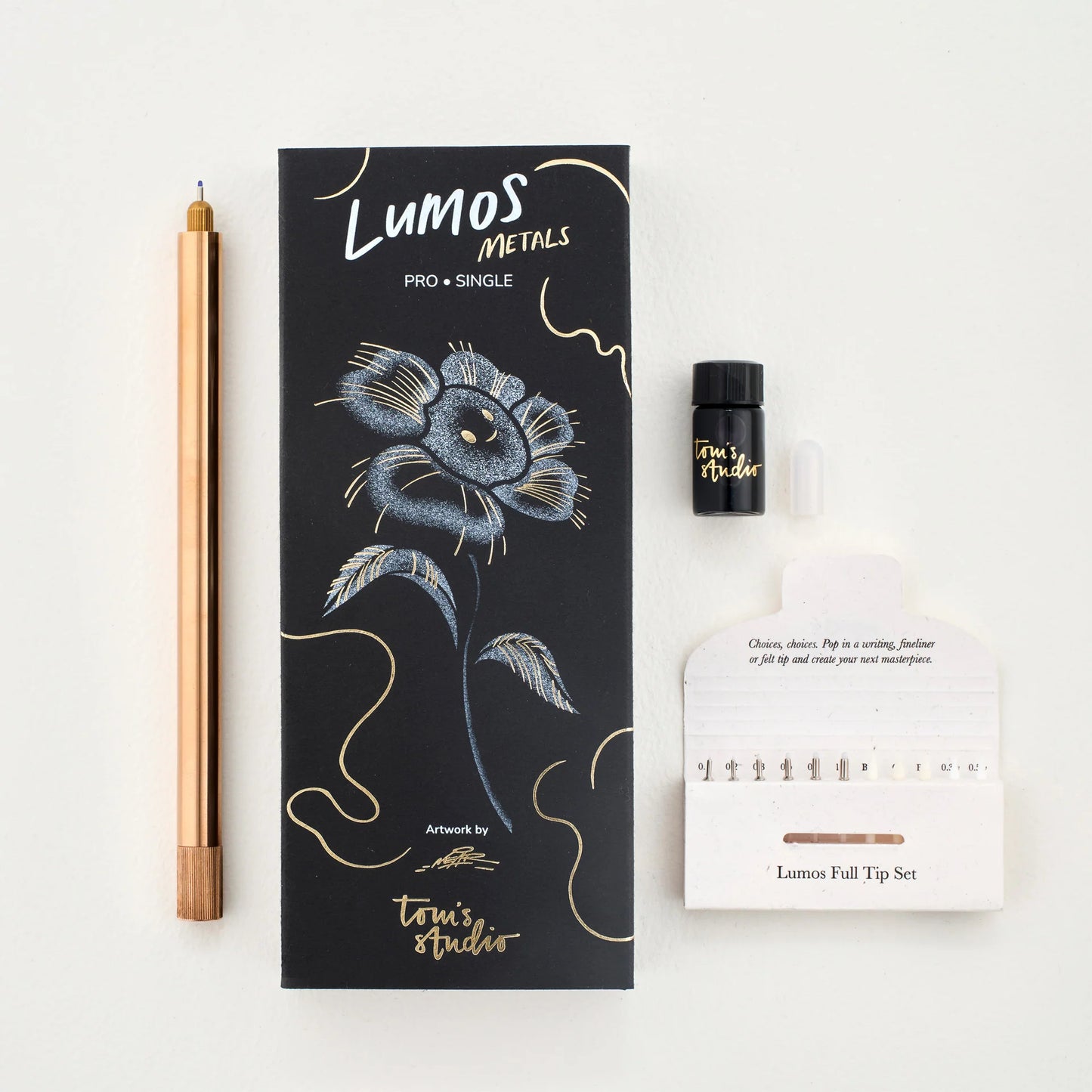 Tom's Studio Lumos Pro The Infinitely Refillable Pen - Bronze (Single Tip)