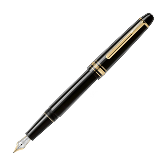 Montblanc Fountain Pen - Black with Gold Trim (Meisterstück Classique)