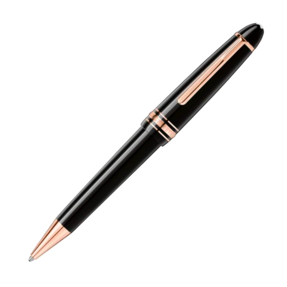 Montblanc Ballpoint - Black with Rose Gold Trim (Meisterstück LeGrand)