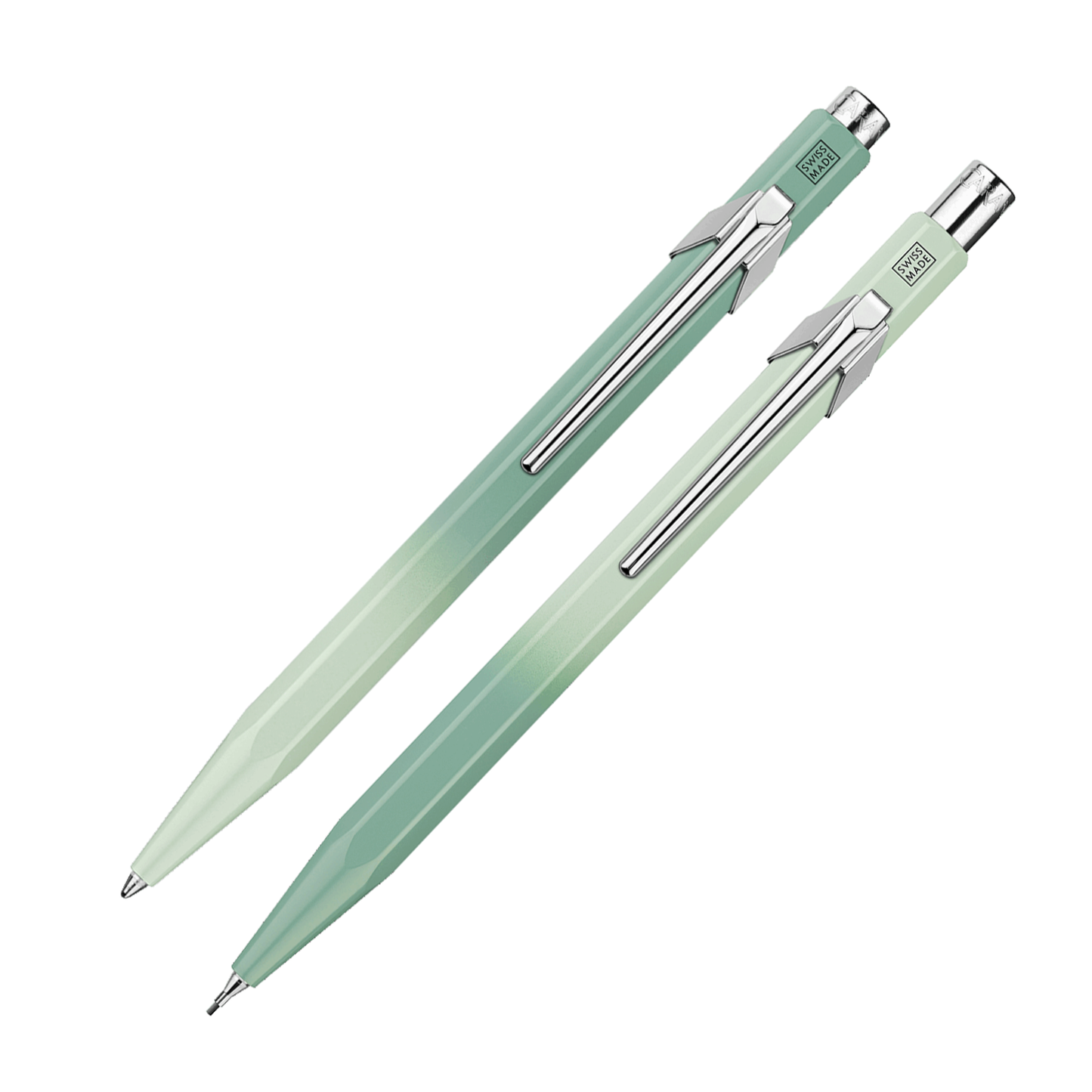 Caran D'Arche 849 Mechanical Pencil and Ballpoint Pen Set - Misty Forest (Special Edition)