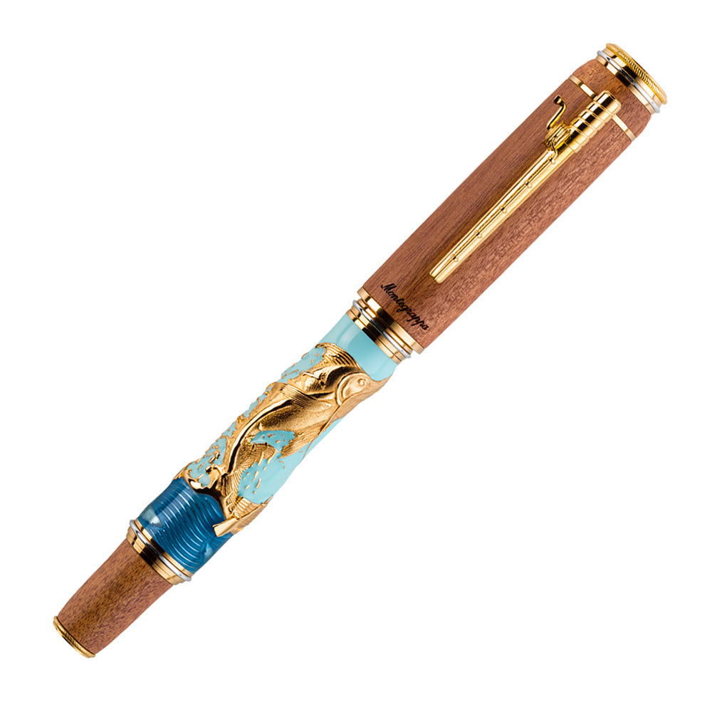 Montblanc Sterling Gold Vermeil Fountain Pen Double Broad