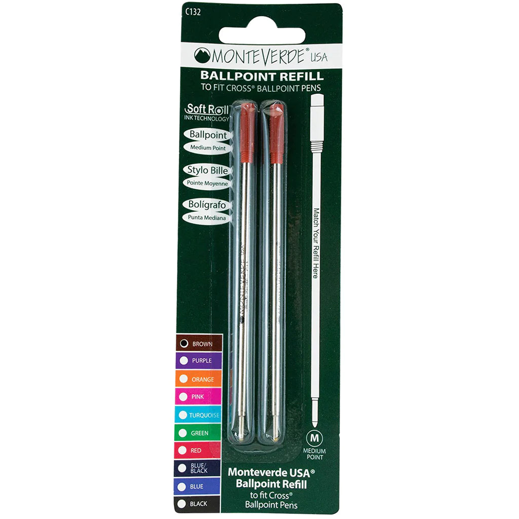 Cross Ballpoint Refills by Monteverde USA® - Brown Medium (2 ea)
