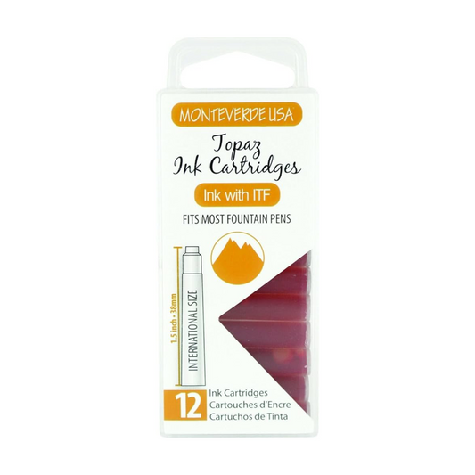 Monteverde Topaz Ink Cartridges (Set of 12)
