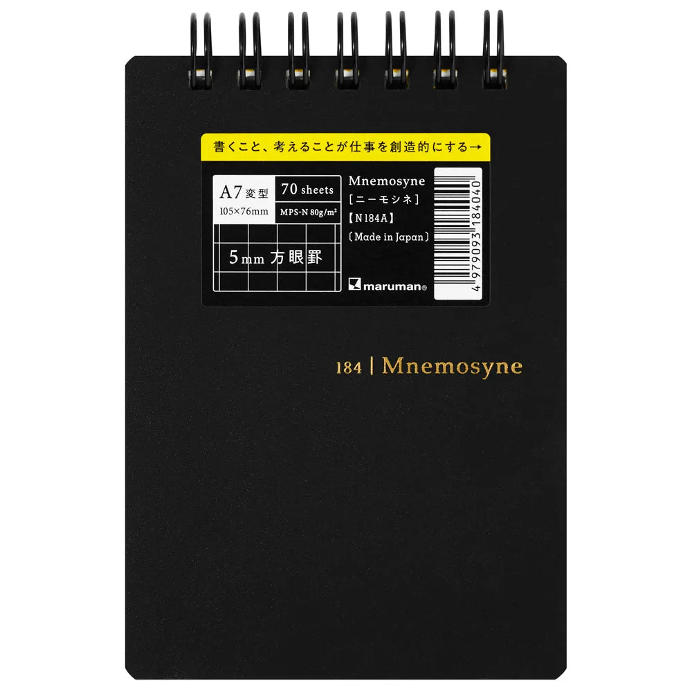 Maruman Mnemosyne N184 A7 Twin Ring Notepad - Graph – Dromgoole's