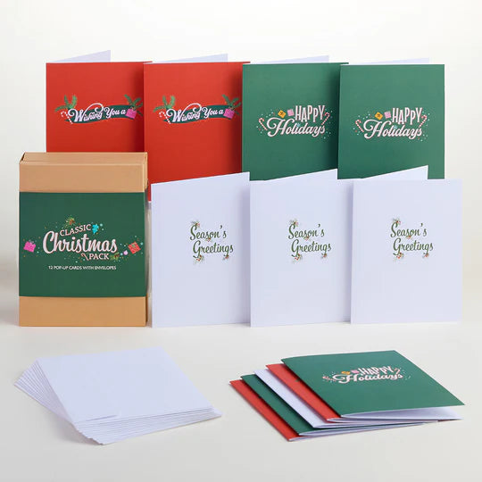 Lovepop Pop-Up Card - Classic Christmas Box Set (Assorted 12-Pack)