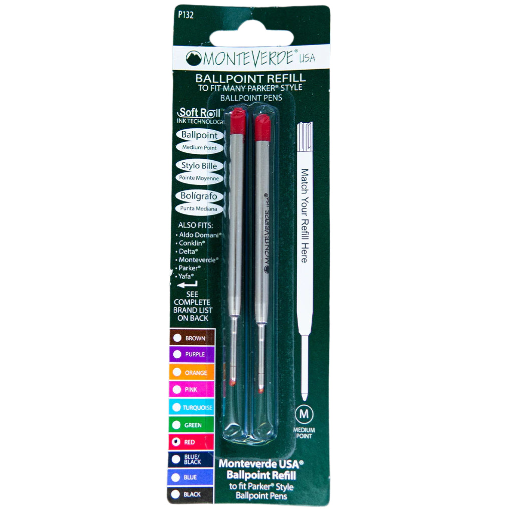 Parker Ballpoint Refill by Monteverde USA® - Red Medium (2 ea)