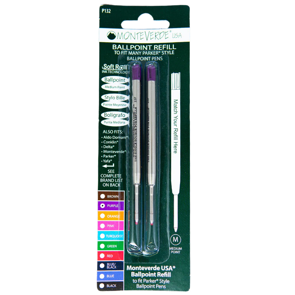 Parker Ballpoint Refill by Monteverde USA® - Purple Medium (2 ea)