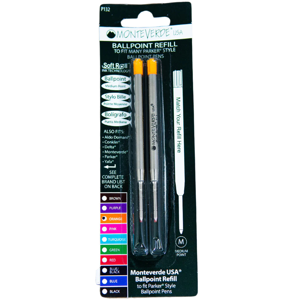 Parker Ballpoint Refill by Monteverde USA® - Orange Medium (2 ea)