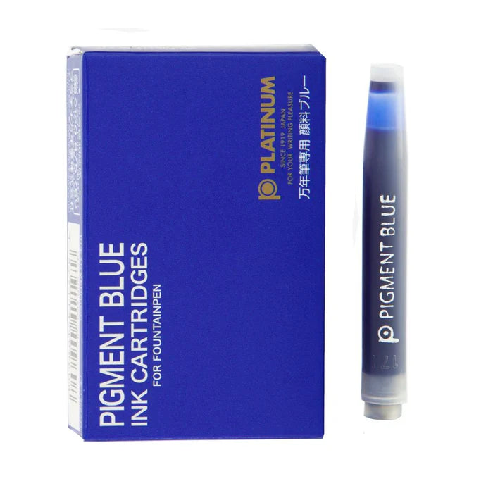 Platinum Ink Cartridges - Pigment Blue (Pack of 10)