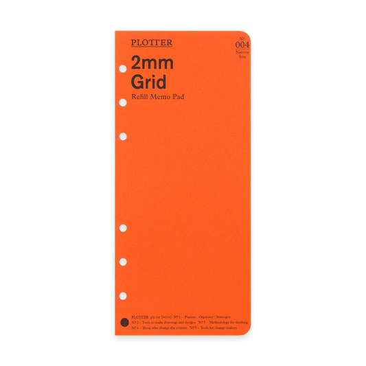 PLOTTER Refill Memo Pad 2mm Grid (80 Sheets) - Narrow Size