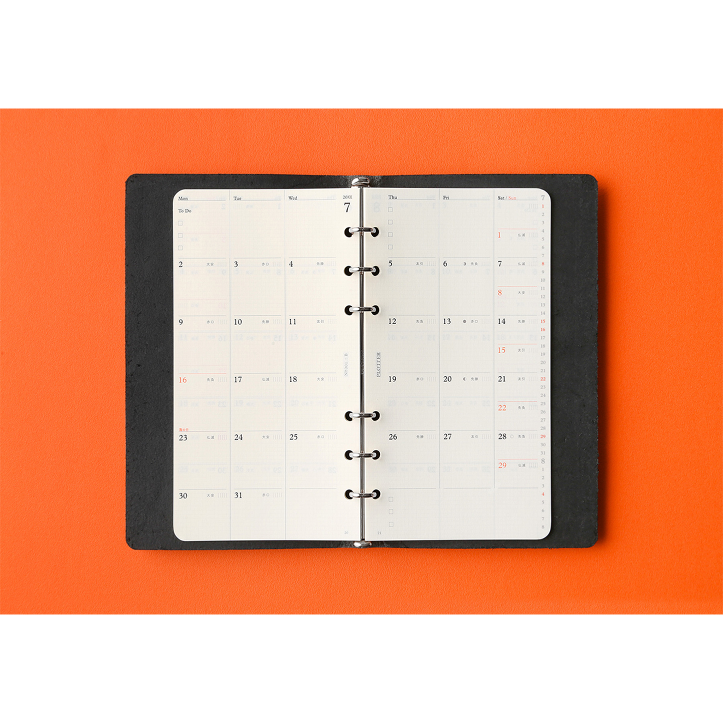 PLOTTER DIARY 2026 Monthly Schedule Refill - Bible Size