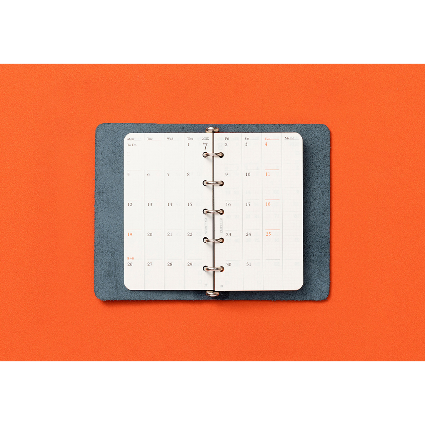 PLOTTER DIARY 2026 Monthly Schedule Refill - Mini 5 Size