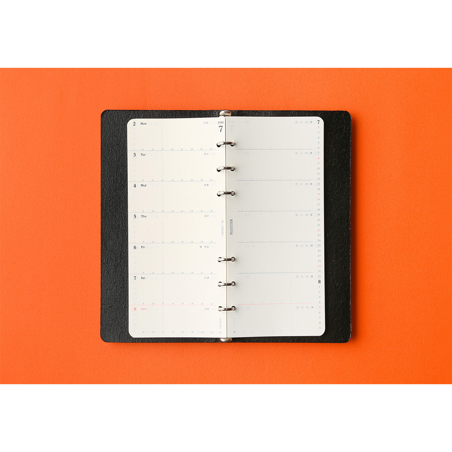 PLOTTER DIARY 2026 Weekly Schedule Refill - Narrow Size