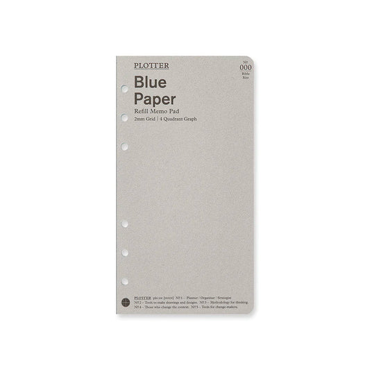 PLOTTER Refill Blue Paper 2mm Grid Quadrant Graph (80 sheets) - Bible Size