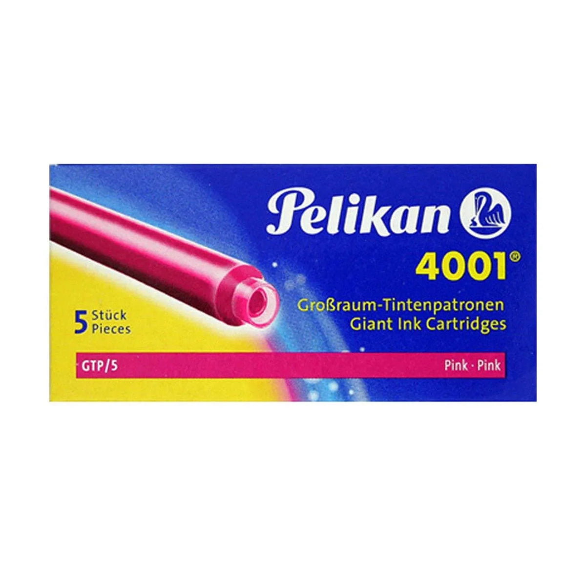 Pelikan 4001 Giant Ink Cartridges - Pink (Set of 5)