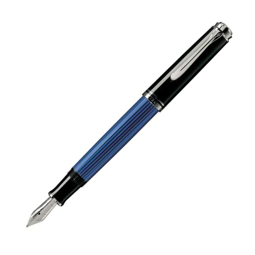 Pelikan Souverän M405 Fountain Pen - Black/Blue – Dromgoole's Fine Pelikan Souverän M405 Fountain Pen - Black/Blue – Dromgoole's Fine