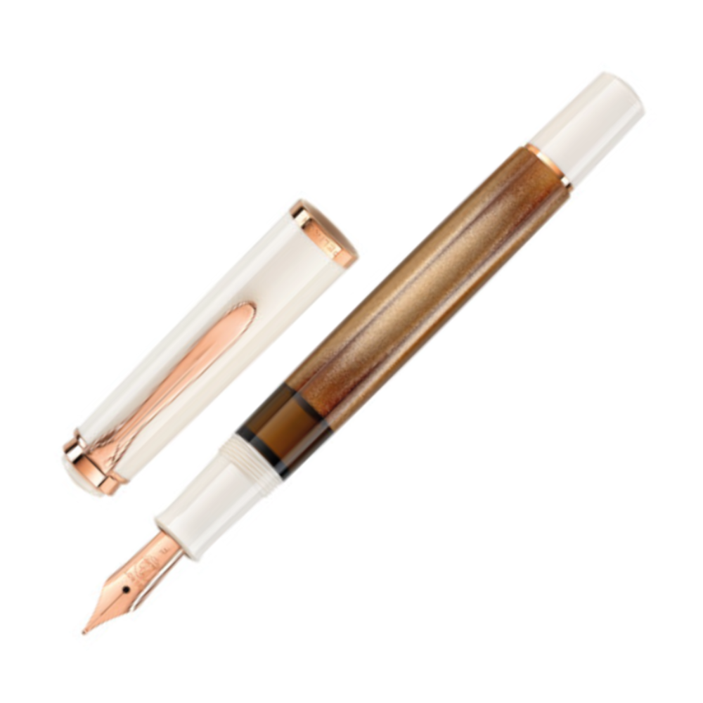 筆記具 Pelikan M200 F Pelikan Classic M200 Fountain Pen - Copper with Rose Gold