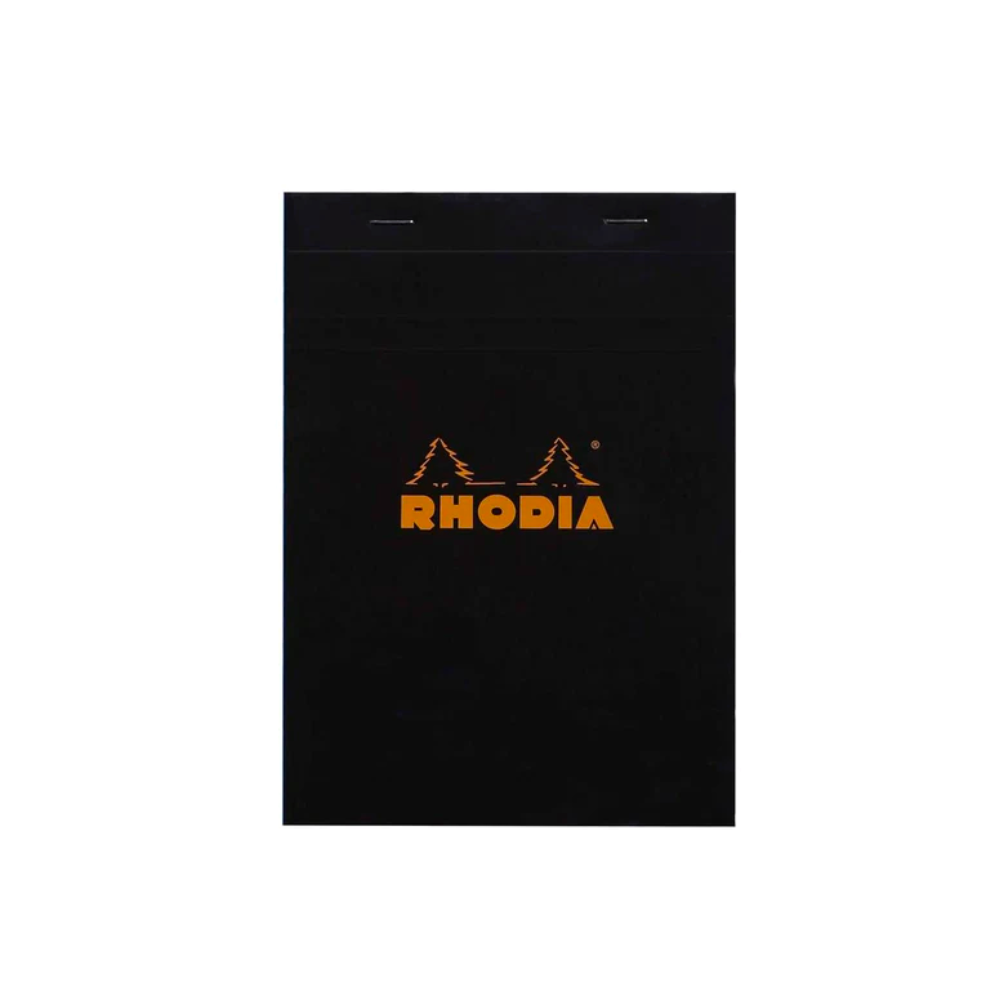 Rhodia #16 Top Staplebound Graph A5 Notepad - Black