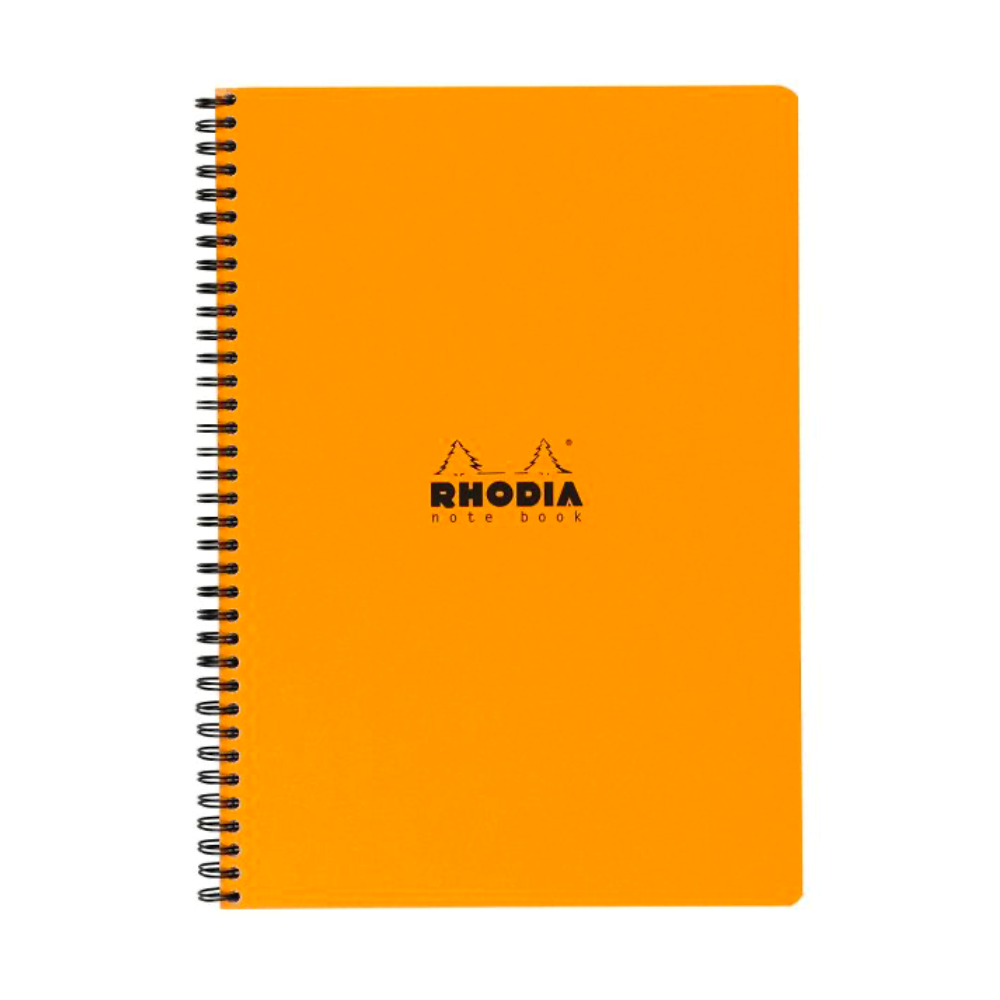 Rhodia #19 Wirebound A4+ Lined with Margin Notebook - Orange