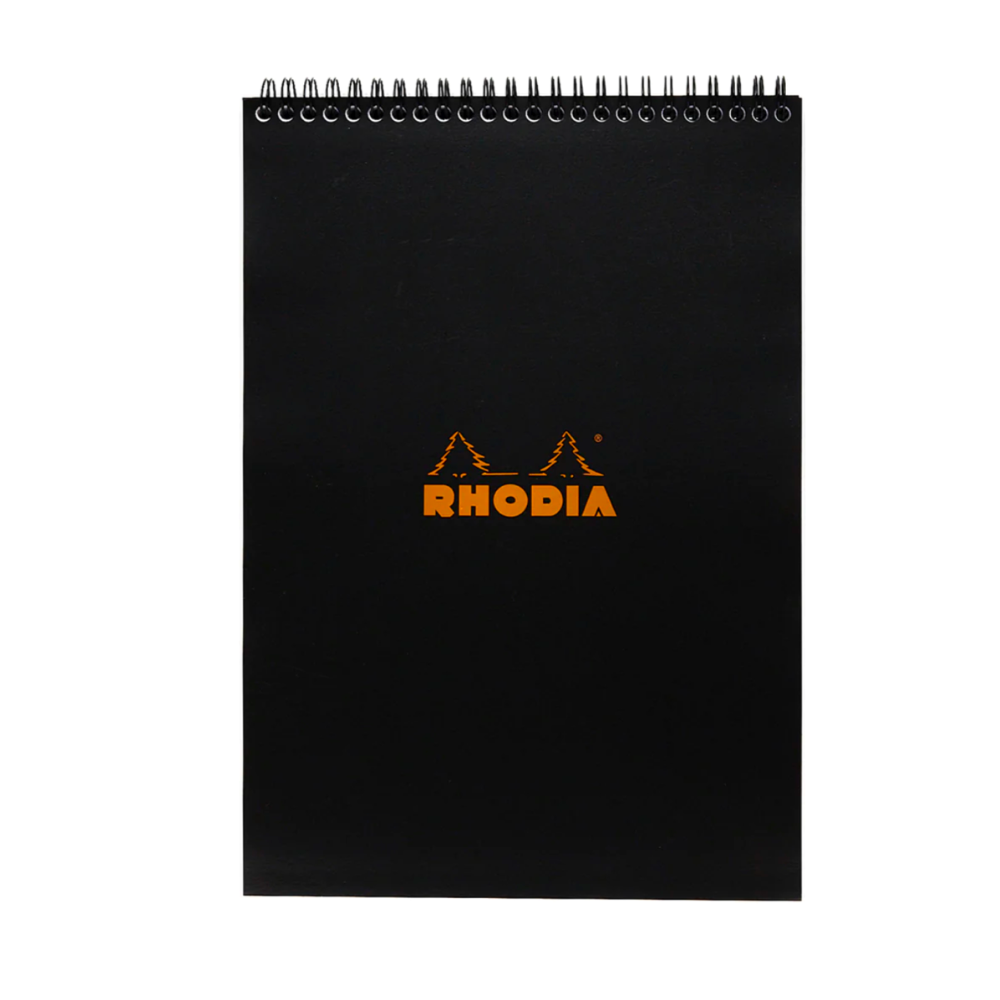 Rhodia #18 Top Wirebound Graph A4 Notepad - Black