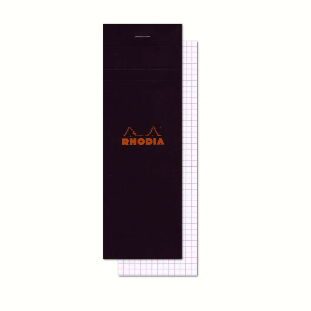 Rhodia Staplebound Notepad - Lined W/ Margin 80 Sheets - 8 1/4 X 11 3/4 - Black Cover - View #10
