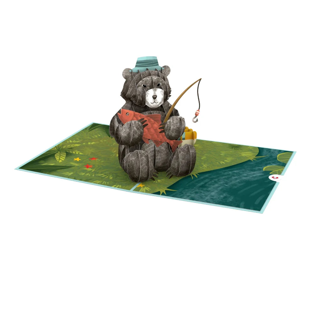 Lovepop Pop-Up Card - Father's Day Fishing Bear