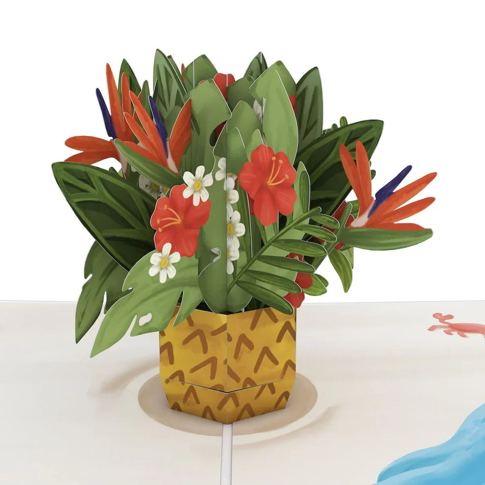 Lovepop Pop-Up Card - Tropical Flower Basket