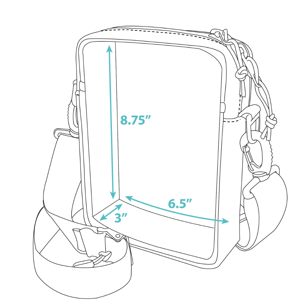 Rickshaw Bagworks A5 Field Bag - Black with Grey