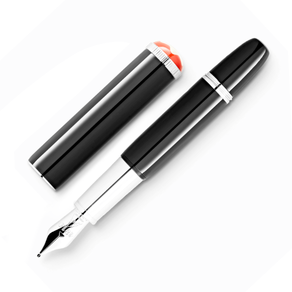 Montblanc rouge et top noir fountain pen
