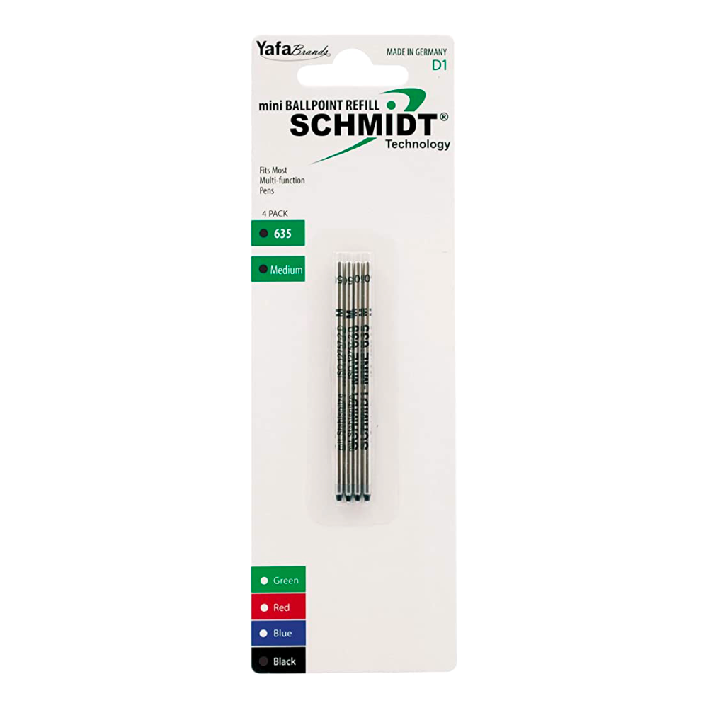 Schmidt Mini D1 Ballpoint Refills Black Medium (Pack of 4)