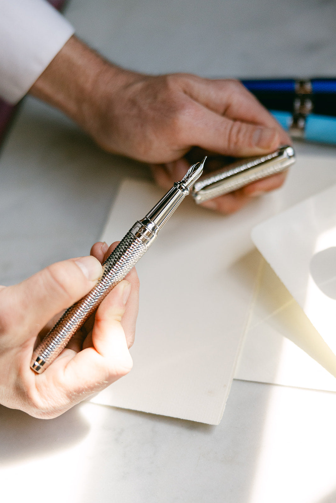 S.T. Dupont Eternity XL Fountain Pen - Diamond Head Guilloche